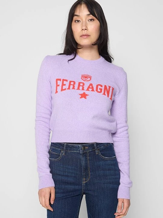 Zdjęcie produktu Sweter Chiara Ferragni fioletowy