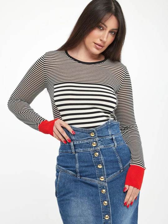 Zdjęcie produktu Sweter damski w paski ELISABETTA FRANCHI