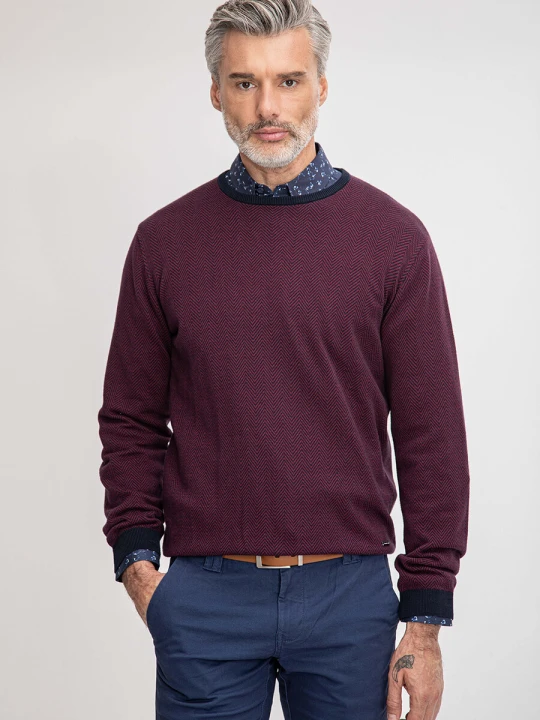 Zdjęcie produktu Sweter DANIELE 01048A55RRA Giacomo Conti bordowy