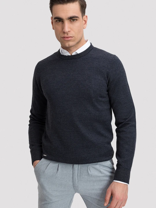 Zdjęcie produktu Sweter DANIELE SWGR000514 Giacomo Conti granatowy