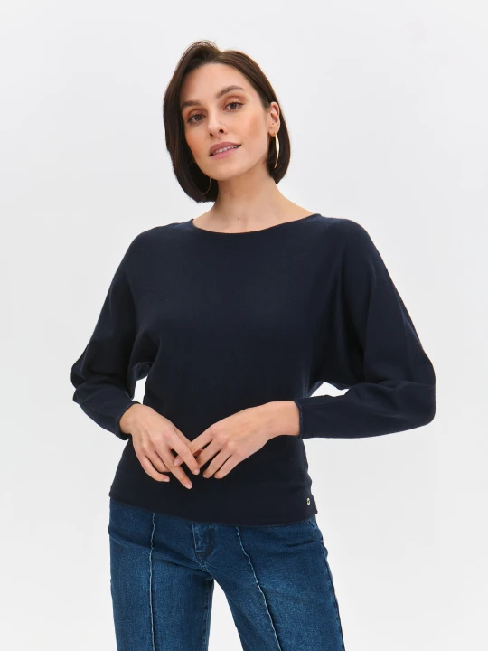 Zdjęcie produktu Sweter długi rękaw granatowy - SSW3678GR sweter długi rękaw - TOP SECRET - Odzieżowy sklep internetowy TOP SECRET