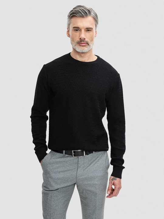 Zdjęcie produktu Sweter DOMENICO 01045A90RRA Giacomo Conti czarny