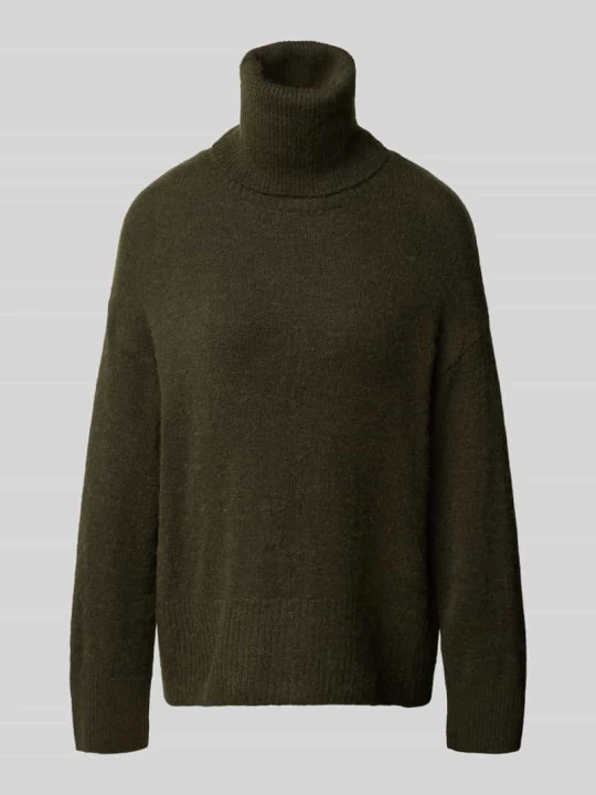 Zdjęcie produktu Sweter dzianinowy z golfem model 'KAMARA' Ichi Khaki