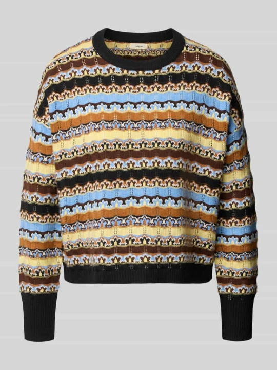 Zdjęcie produktu Sweter dzianinowy z mieszanki wełny z merynosem Model 'PRESTO' Suncoo Camel