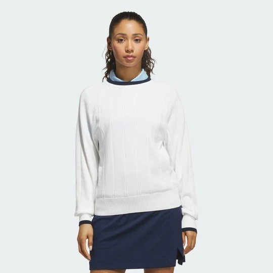 Zdjęcie produktu SWETER DZIANINOWY Z OKRĄGŁYM DEKOLTEM ULTIMATE365+ Adidas biały