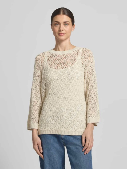 Zdjęcie produktu Sweter dzianinowy z rękawem 3/4 model 'Kilana' JOOP! Beżowy