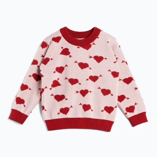 Zdjęcie produktu Sweter dziecięcy KID STORY Merino sweet heart Różowy