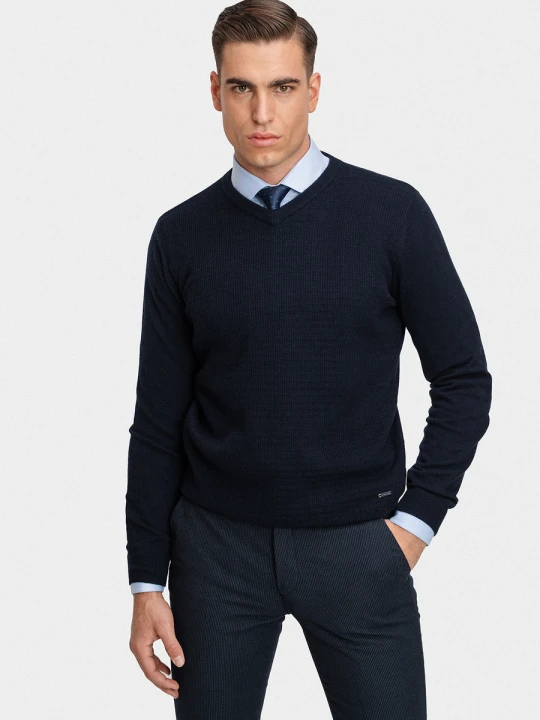 Zdjęcie produktu Sweter FABRIZIO 01058A75RRA Giacomo Conti granatowy