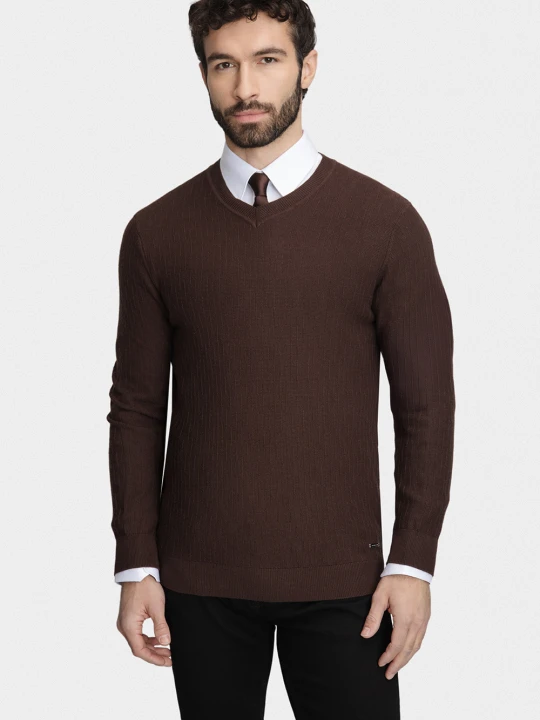 Zdjęcie produktu Sweter FABRIZIO 01065A80VRA Giacomo Conti brazowy