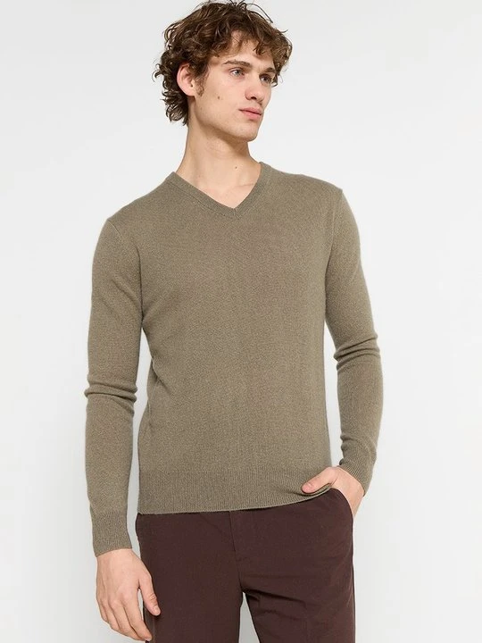 Zdjęcie produktu Sweter Just Cashmere oliwkowy