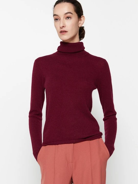 Zdjęcie produktu Sweter Just Cashmere bordowy