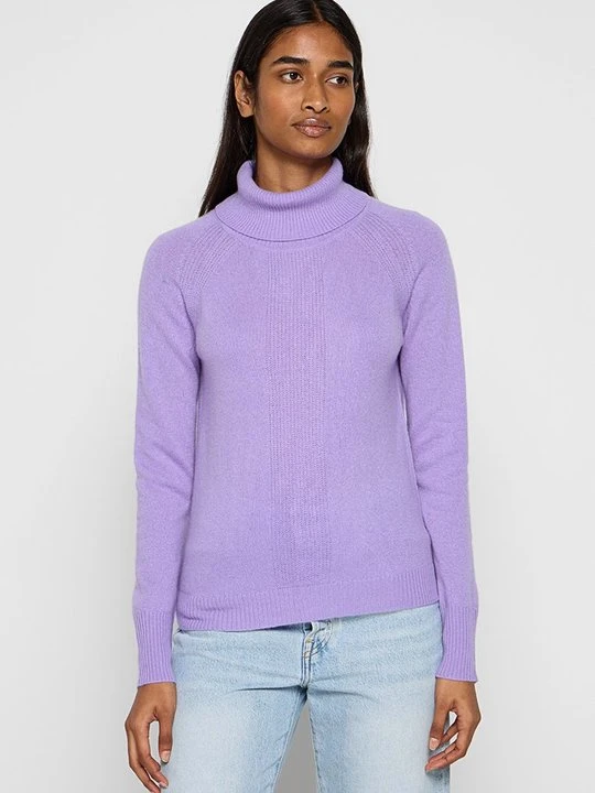 Zdjęcie produktu Sweter Just Cashmere fioletowy