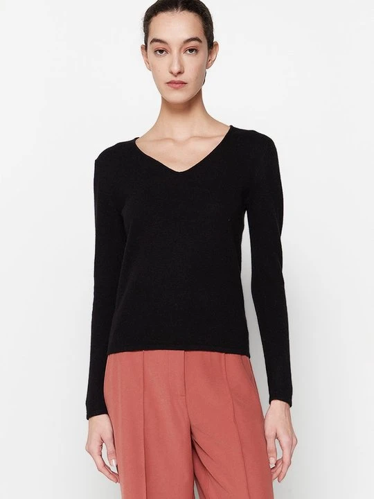 Zdjęcie produktu Sweter Just Cashmere antracytowy melanż
