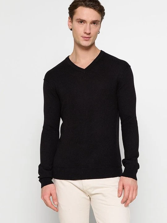 Zdjęcie produktu Sweter Just Cashmere antracytowy melanż