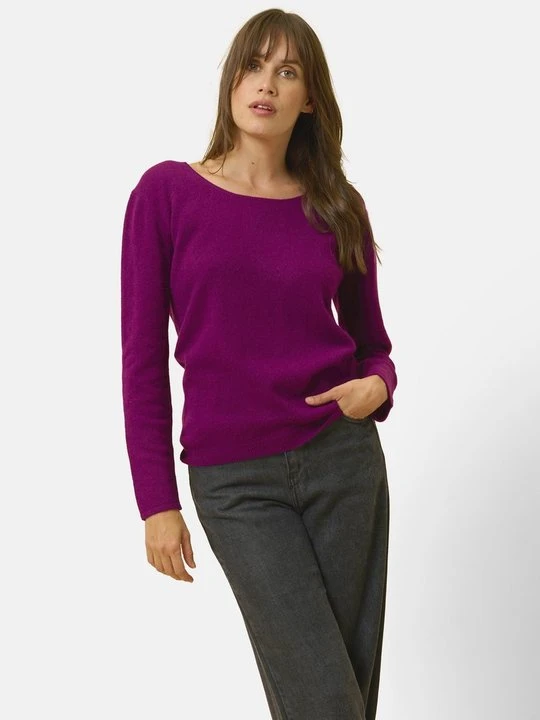 Zdjęcie produktu Sweter Just Cashmere fioletowy