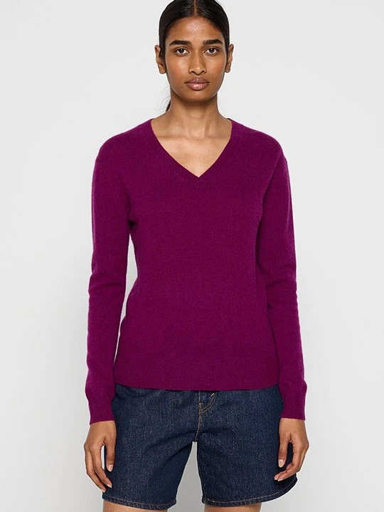 Zdjęcie produktu Sweter Just Cashmere fioletowy