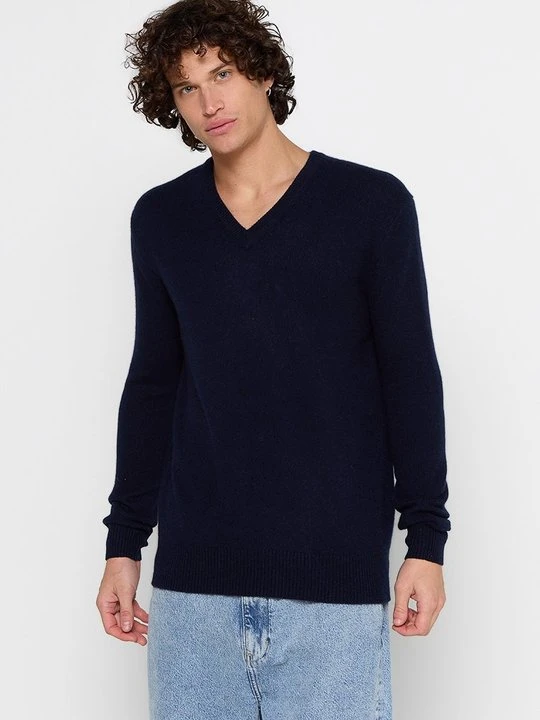 Zdjęcie produktu Sweter Just Cashmere granatowy