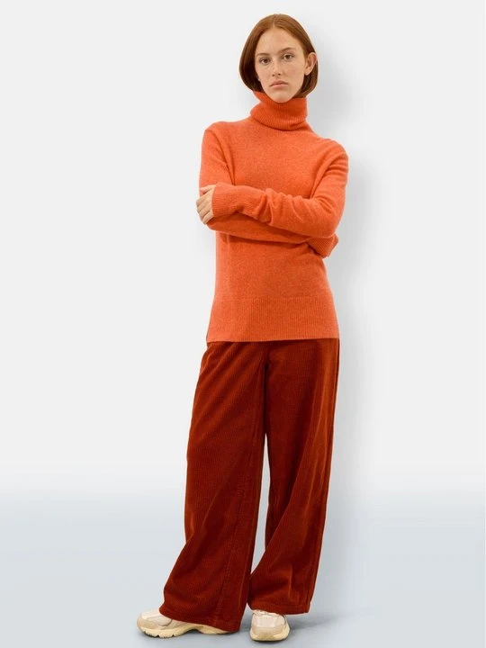 Zdjęcie produktu Sweter Just Cashmere pomarańczowy melanż
