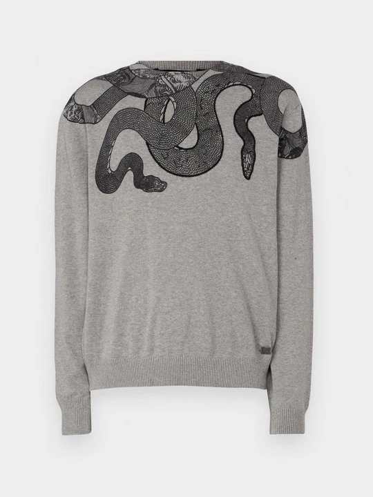 Zdjęcie produktu Sweter Just Cavalli ciemnobrązowy