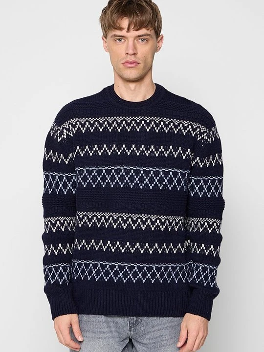 Zdjęcie produktu Sweter KnowledgeCotton Apparel granatowy
