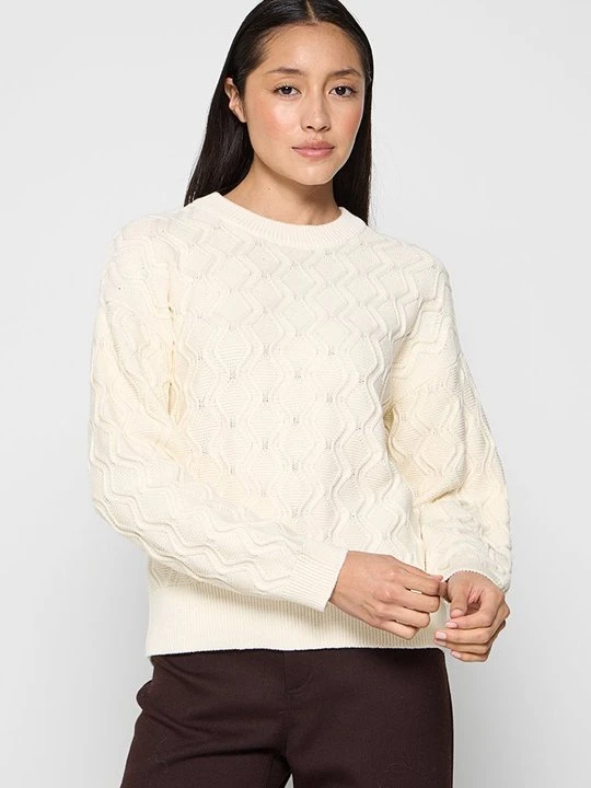 Zdjęcie produktu Sweter KnowledgeCotton Apparel mleczny