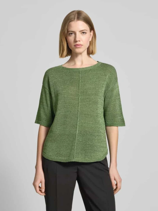 Zdjęcie produktu Sweter krój relaxed fit z dekoltem w łódkę s.Oliver Zielony