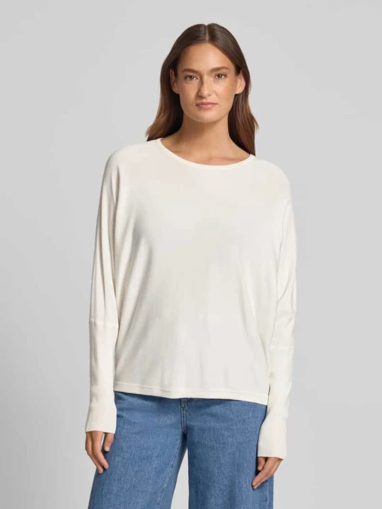Zdjęcie produktu Sweter krój relaxed fit z Mieszanka wiskozy Model 'Morla' B.Young Złamany biały