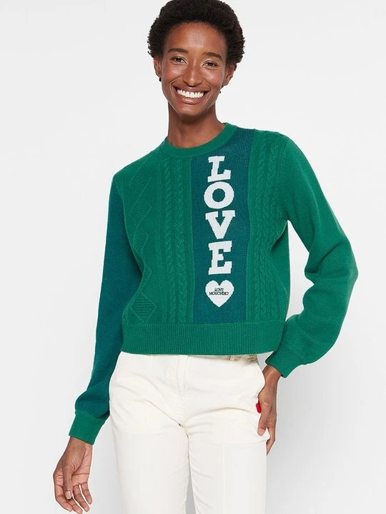Zdjęcie produktu Sweter LOVE MOSCHINO zielony