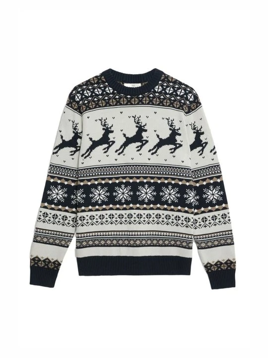 Zdjęcie produktu Sweter Marks & Spencer granatowy melanż
