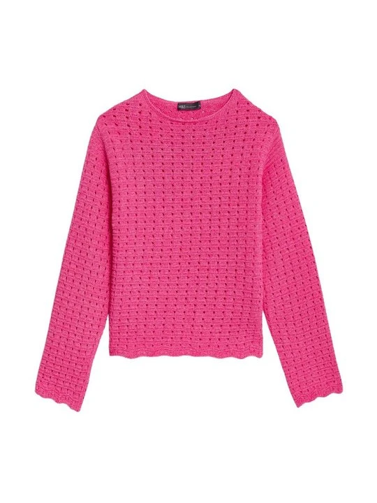 Zdjęcie produktu Sweter Marks & Spencer różowy melanż