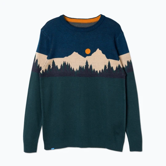 Zdjęcie produktu Sweter męski KAVU Highline mountain stripe Zielony