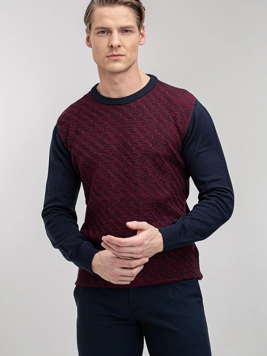 Zdjęcie produktu Sweter męski PIETRO 01001B75RSA Giacomo Conti bordowy