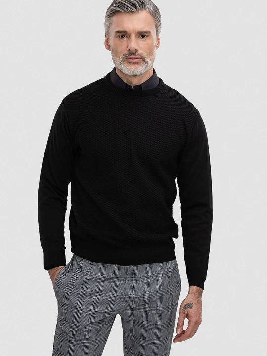Zdjęcie produktu Sweter męski PIETRO 01018B90RSA Giacomo Conti czarny