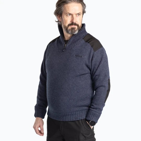 Zdjęcie produktu Sweter męski Pinewood Hurricane d.navy mel Granatowy