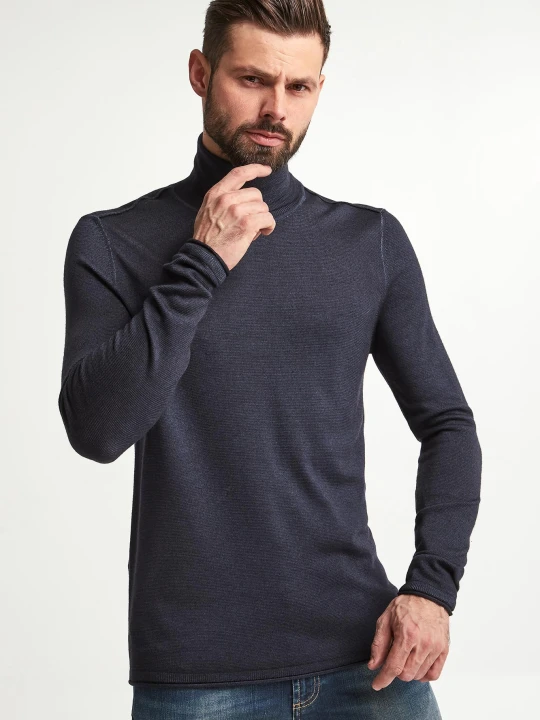 Zdjęcie produktu Sweter męski z golfem wełniany Lollor JOOP! JEANS