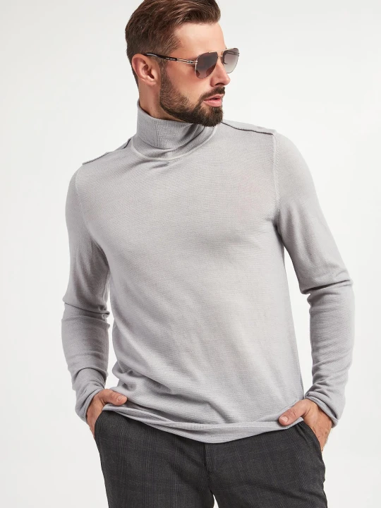 Zdjęcie produktu Sweter męski z golfem wełniany Lollor JOOP! JEANS