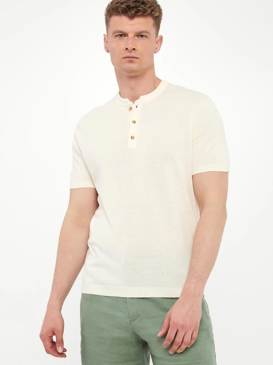 Zdjęcie produktu T-shirt męski z lnem LIU JO