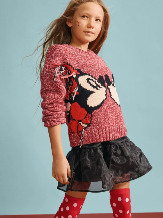 Zdjęcie produktu Sweter Mickey i Minnie Mouse™ Desigual czerwony