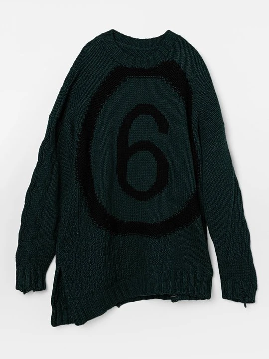 Zdjęcie produktu Sweter MM6 Maison Margiela ciemnozielony