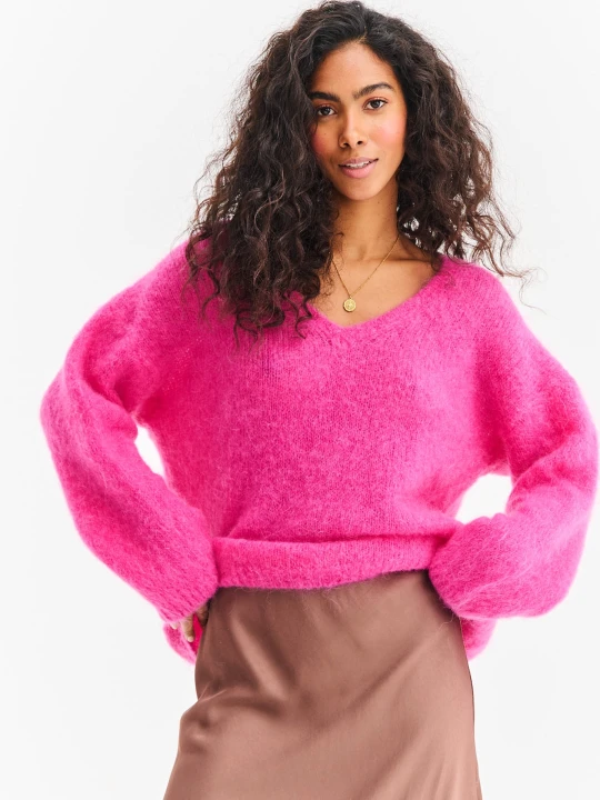 Zdjęcie produktu Sweter moherowy Pink Thunder ONE SIZE