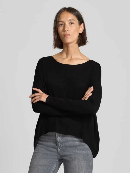 Zdjęcie produktu Sweter o kroju comfort fit z dzianiny z mieszanki wiskozy model ‘BREEZE AURA’ Vero Moda Czarny