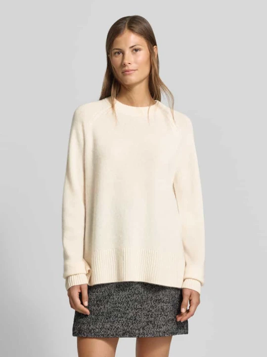 Zdjęcie produktu Sweter o kroju loose fit z czystego kaszmiru w imitacji dzianiny MYON Złamany biały