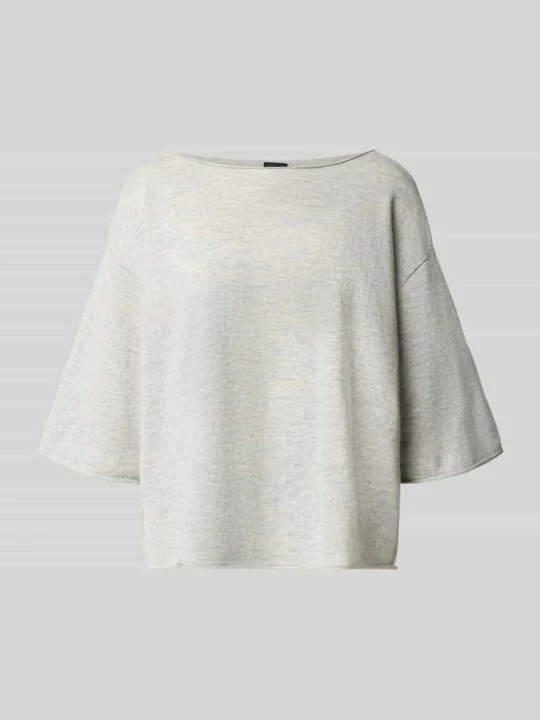 Zdjęcie produktu Sweter o kroju loose fit z mieszanka kaszmiru i wełny żywej model 'C_Fiolanna' Boss Jasnoszary melanż