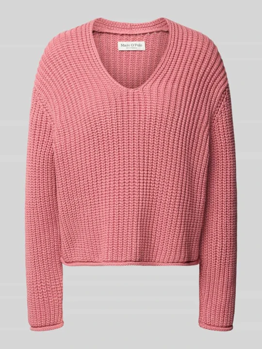 Zdjęcie produktu Sweter o kroju loose fit z mieszanki bawełny Marc O'Polo Mocnoróżowy