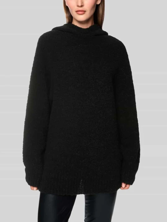Zdjęcie produktu Oversized sweter z mieszanka alpaki i wełny Marc Cain Czarny