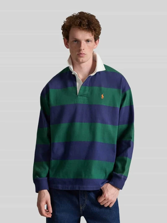 Zdjęcie produktu Sweter o kroju oversized z czystej bawełny model '6 / 1' Polo Ralph Lauren Zielony