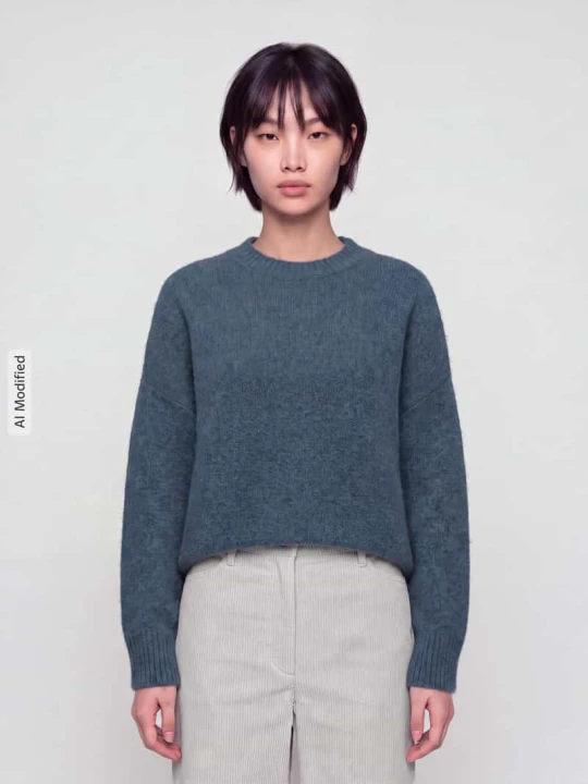 Zdjęcie produktu Sweter o kroju oversized z dodatkiem wełny model 'BOOM' Vero Moda