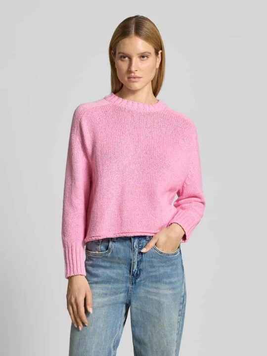 Zdjęcie produktu Sweter z dzianiny o kroju oversized z mieszanki bawełny Marc O'Polo Mocnoróżowy