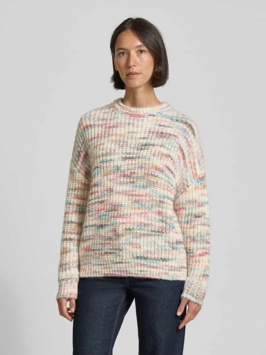Zdjęcie produktu Sweter o kroju oversized z efektem dzianiny z dodatkiem wełny i wełny z alpaki Jake*s Écru
