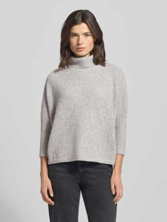 Zdjęcie produktu Oversized sweter z golfem z dodatkiem wełny model „Tiola” Someday Średnioszary melanż